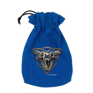 Anne Stokes Dice Pouch Wolf Trio