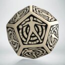 D12 Beige & black Hit Location Dice