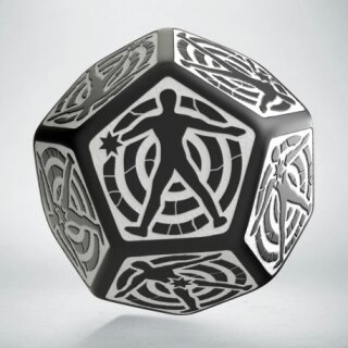 D12 Black & white Hit Location Dice