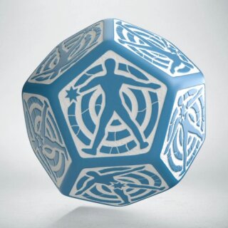 D12 Blue & white Hit Location Dice