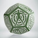 D12 Green & white Hit Location Dice