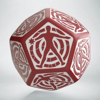 D12 Red & white Hit Location Dice