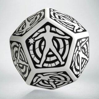D12 White & black Hit Location Dice