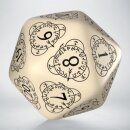 D20 Level Counter Beige & black Dice
