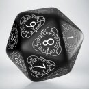 D20 Level Counter Black & white Dice