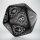 D20 Level Counter Black & white Dice
