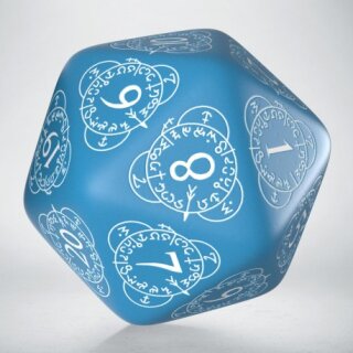 D20 Level Counter Blue & White Dice