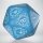 D20 Level Counter Blue & White Dice