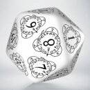 D20 Level Counter White & black Dice