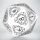 D20 Level Counter White & black Dice