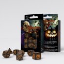 Halloween Pumpkin Black & orange Dice Set (7)