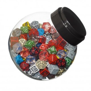 Jar of dice with D6 D10 D20 (150)