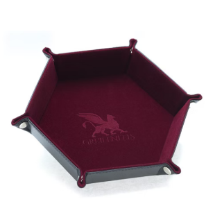 Hexagon Dice Tray Burgundy