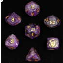 Dragon`s Hoard Luster Cut Dice Set Amethyst (7)
