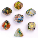 Dragon`s Hoard Luster Cut Dice Set Rainbow Glass (7)