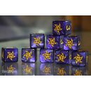 Elder Dice (9d6 Tube) Astral Elder Sign Mystic Purple