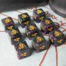 Elder Dice (9d6 Tube) Crest of Dagon Glass and Wax Edition