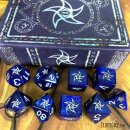 Elder Dice Astral Elder Sign Dice Blue Polyhedral Set Ley...