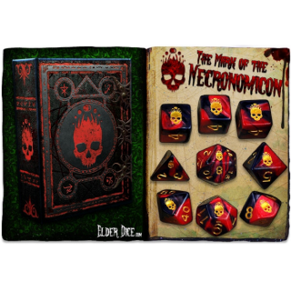 Elder Dice Mark of the Necronomicon Red & Inky Black (9)