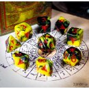 Elder Dice Yellow Sign Polyhedral Set Blood Edition (9)