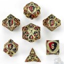 Fighter Solid Metal Polyhedral Dice Set Gold...