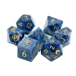 Gemstone Bluestone Dice Set (7)