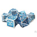 Knights of the Round Table Blue w/Silver Dice Set (7)