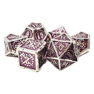 Knights of the Round Table Purple w/Silver Dice Set (7)