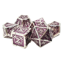 Knights of the Round Table Purple w/Silver Dice Set (7)