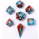 Mini Polymer RPG Dice Set Bards Cloak (7)