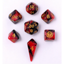 Mini Polymer RPG Dice Set Blood Pact (7)