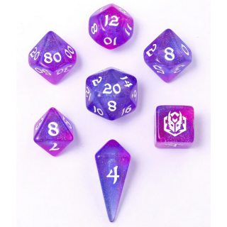 Mini Polymer RPG Dice Set Fairy Farts (7)