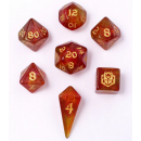 Mini Polymer RPG Dice Set Phoenix Feather (7)