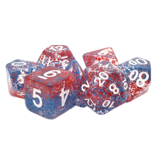Particles Red Fish Blue Fish Dice Set (7)