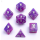 Pixie Dust Round Edged Dice Set Glow in the dark- Silver (7)