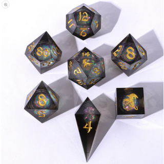 Sharp Edge Liquid Core Dice Set Cursed Eclipse (7)