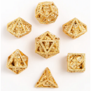 Skulls Grin Hollow Metal Dice Set 24K Gold Plated (7)
