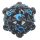 Spindown D20 Hollow Skull Black Nickel w/Blue