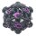 Spindown D20 Hollow Skull Black Nickel w/Purple