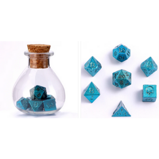 Unseeli Tiny Dice Set in Potion Bottle Blue (7)