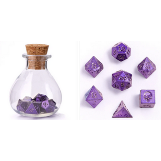 Unseeli Tiny Dice Set in Potion Bottle Purple (7) Reprint