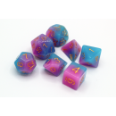 Time Tails RPG: Pink & Blue Glow in the Dark Dice (EN)
