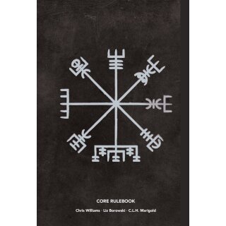 Mörk Borg RPG: Kinless Solo Viking RPG v1.2 - Limited Edition - Silver Foil Vegvisir Cover (EN)