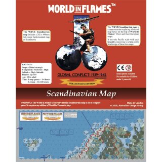 World in Flames: Collectors Edition Hard-Mounted Scandinavia Map