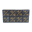 Gemstone +/- Counter Dice Cats Eye Black