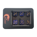 Gemstone +/- Counter Dice Cats Eye Blue