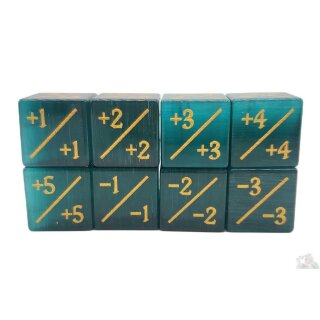 Gemstone +/- Counter Dice Cats Eye Green