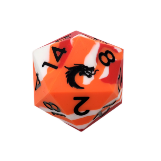 Silicone 50mm D20 Red, White & Orange