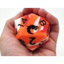 Silicone 50mm D20 Red, White & Orange