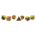 Silicone Orange Green & Yellow Dice Set (7)